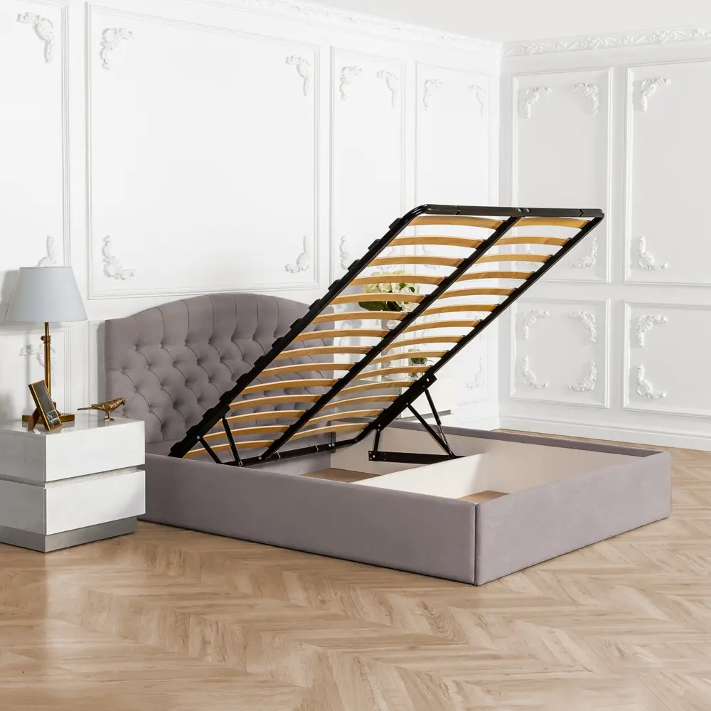 Фото 3 Кровать Dg-home Грация 126x101x207 см цвет серо-бежевый Фото 3 Кровать Dg-home Грация 126x101x207 см цвет серо-бежевый