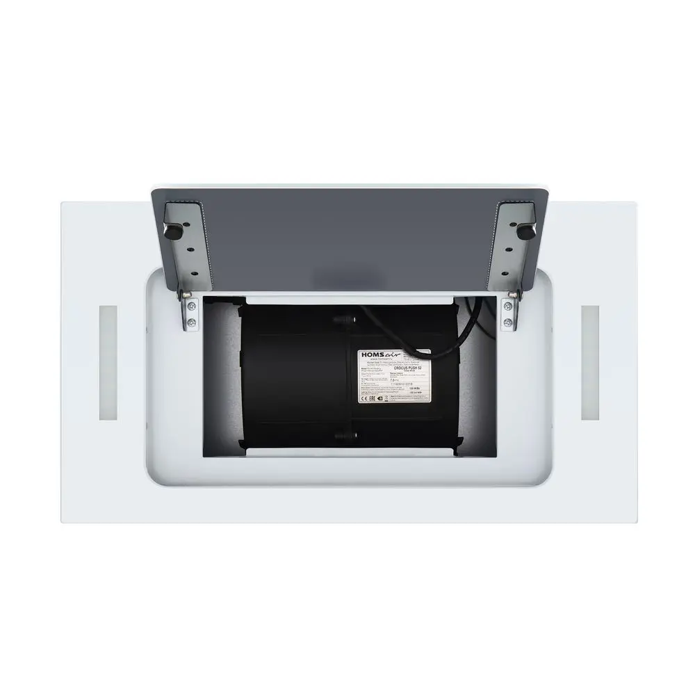 Фото 10 Встраиваемая вытяжка Homsair Crocus Push 52 Glass White 51.8 см цвет белый Фото 10 Встраиваемая вытяжка Homsair Crocus Push 52 Glass White 51.8 см цвет белый