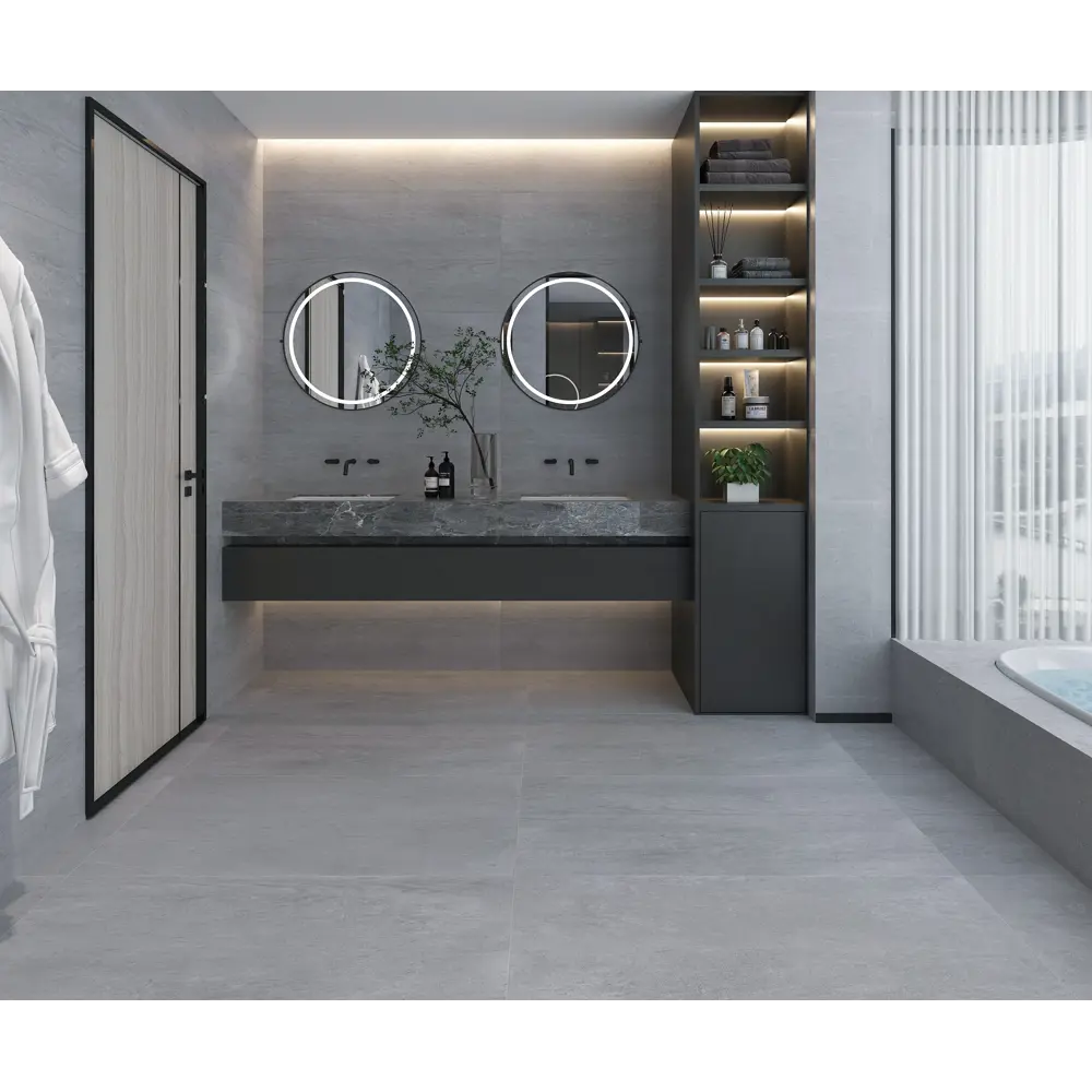 Фото 2 Керамогранит BASCONI HOME Metro Stone BHW-0012 60x120 см 1.44 м² цвет серый, серебристый, цена за упаковку Фото 2 Керамогранит BASCONI HOME Metro Stone BHW-0012 60x120 см 1.44 м² цвет серый, серебристый, цена за упаковку