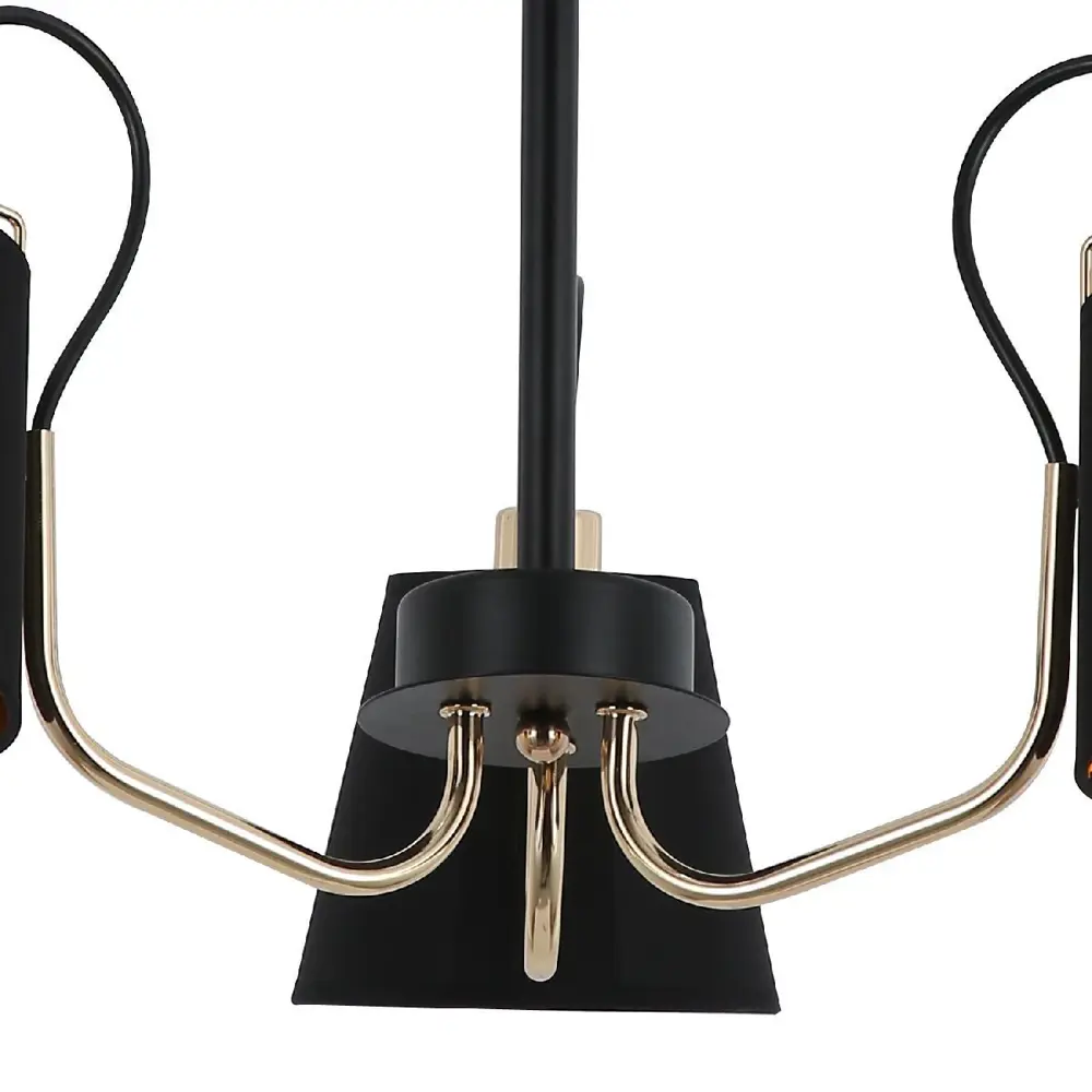 Фото 3 Люстра на штанге Illumico Нет Il6120-3cou-79 bk gd 3 лампа 6 м² цвет черный