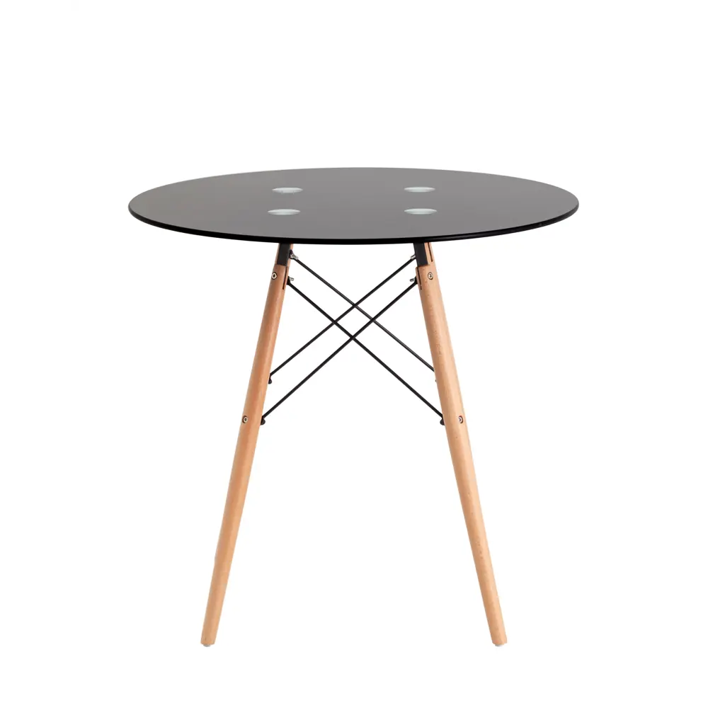 Фото 2 Кухонный стол круглый Стул груп Eames dsw d80 0x80 см мдф цвет серый Фото 2 Кухонный стол круглый Стул груп Eames dsw d80 0x80 см мдф цвет серый