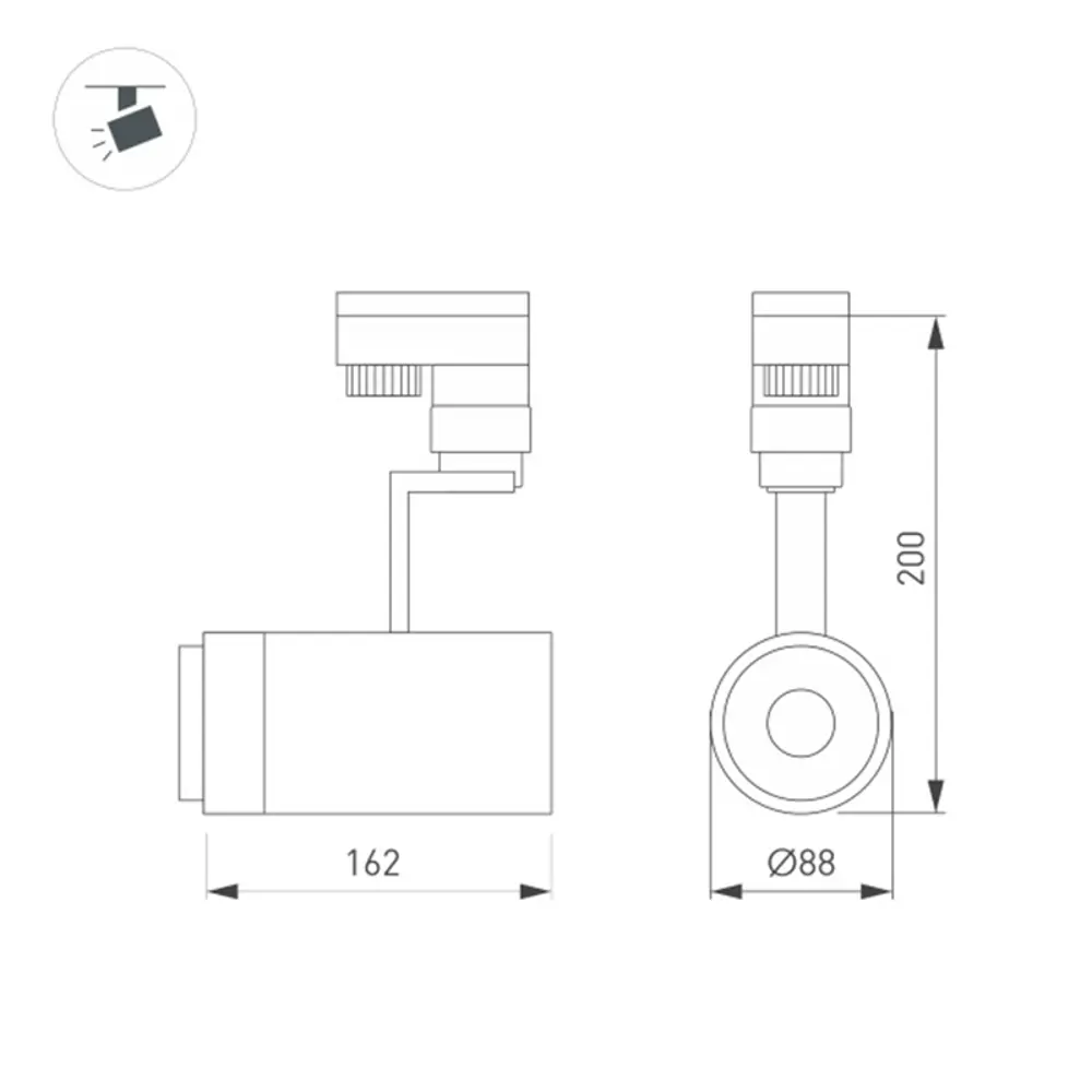 Фото 3 Трековый светильник ARLIGHT 024628(1) светодиодный 20 Вт цвет черный Фото 3 Трековый светильник ARLIGHT 024628(1) светодиодный 20 Вт цвет черный