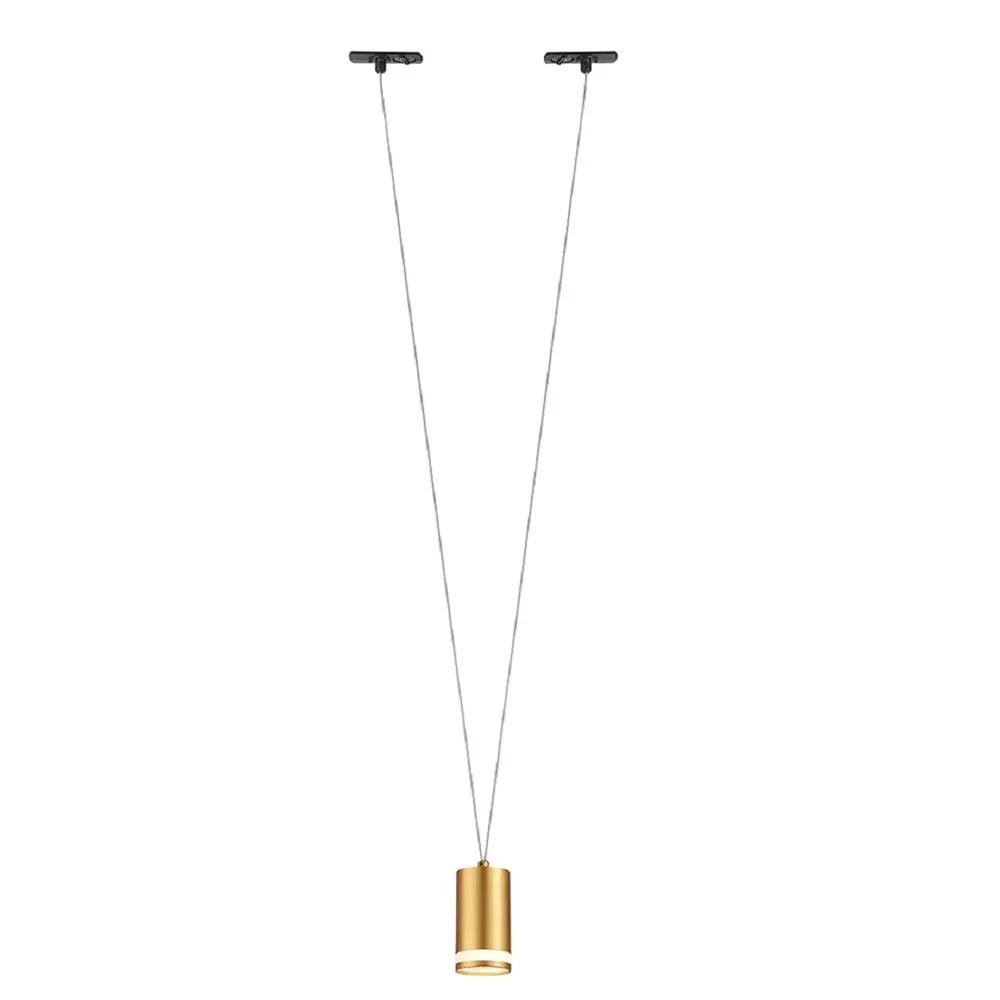 Фото Трековый светильник подвесной под лампу Gu10 Crystal Lux Clt 0.31 014 go однофазный цвет жёлтый/золотой