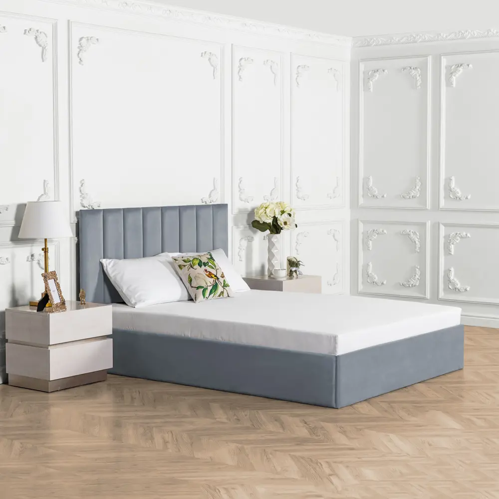 Фото 6 Кровать Dg-home Вега 186x109x207 см цвет серо-голубой Фото 6 Кровать Dg-home Вега 186x109x207 см цвет серо-голубой
