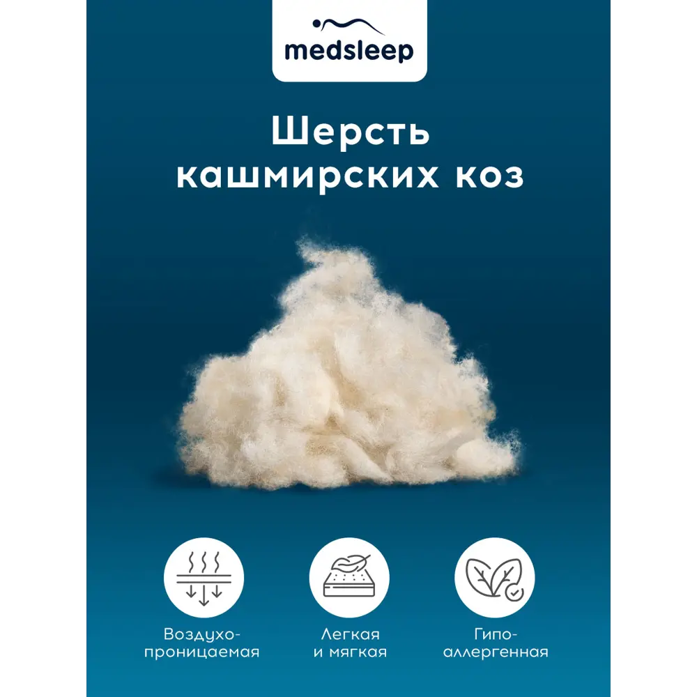 Фото 4 Одеяло Medsleep mdp756057 175x200 см пух/силиконизированное волокно Фото 4 Одеяло Medsleep mdp756057 175x200 см пух/силиконизированное волокно