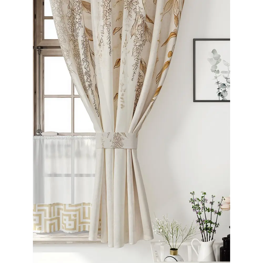 Фото 5 Комплект штор Comfy way Иномик - 29 CW705029-160 на шторной ленте 160x150 см цвет бежевый Фото 5 Комплект штор Comfy way Иномик - 29 CW705029-160 на шторной ленте 160x150 см цвет бежевый