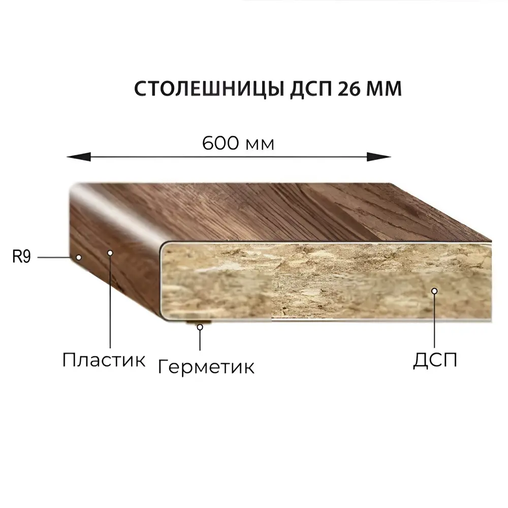 Фото 6 Столешница Полюс 140x60x2.6 см ЛДСП цвет "royal opal" Фото 6 Столешница Полюс 140x60x2.6 см ЛДСП цвет "royal opal"