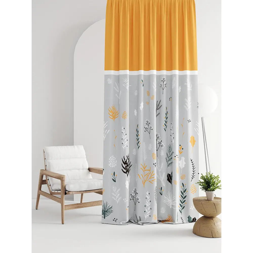 Фото Штора на шторной ленте Comfy Way Линсти - 145 CW592145-270, 270x150 см, цвет оранжевый Фото Штора на шторной ленте Comfy Way Линсти - 145 CW592145-270, 270x150 см, цвет оранжевый