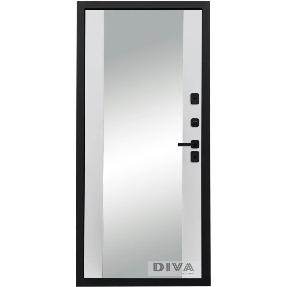 Фото 4 Входная дверь Diva Дива-98 205x86см правый цвет Д15 белый софт/орех шоколадный с зеркалом Фото 4 Входная дверь Diva Дива-98 205x86см правый цвет Д15 белый софт/орех шоколадный с зеркалом