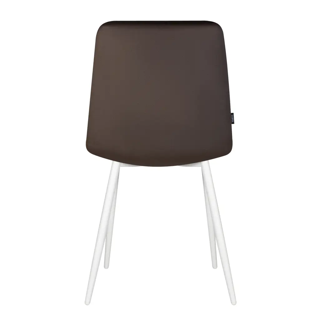 Фото 5 Комплект кухонных стульев 4 шт Dobrin Chilly a 005 46x46x55 см велюр цвет кофе ножки белые