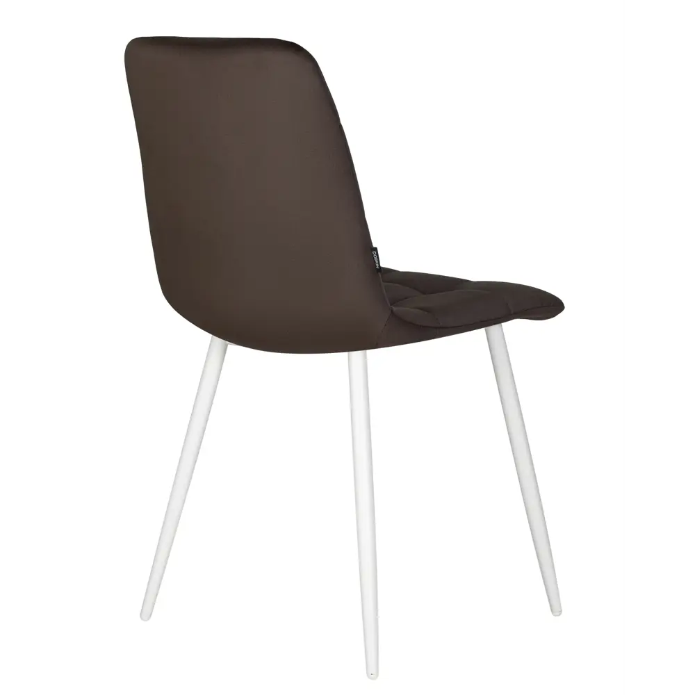 Фото 4 Комплект кухонных стульев 4 шт Dobrin Chilly a 005 46x46x55 см велюр цвет кофе ножки белые