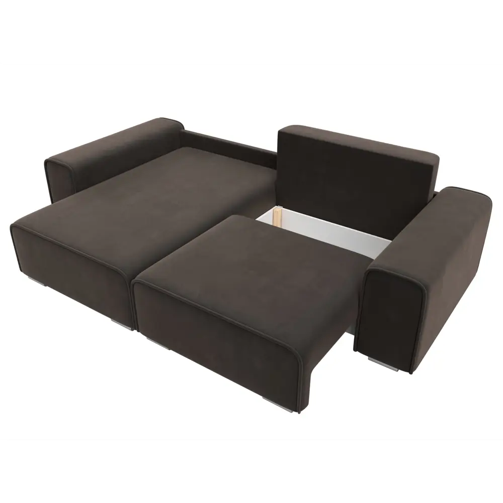 Фото 7 Диван угловой Лига-029 левый угол Лига диванов 121927L 263x88x155 см велюр цвет коричневый Фото 7 Диван угловой Лига-029 левый угол Лига диванов 121927L 263x88x155 см велюр цвет коричневый
