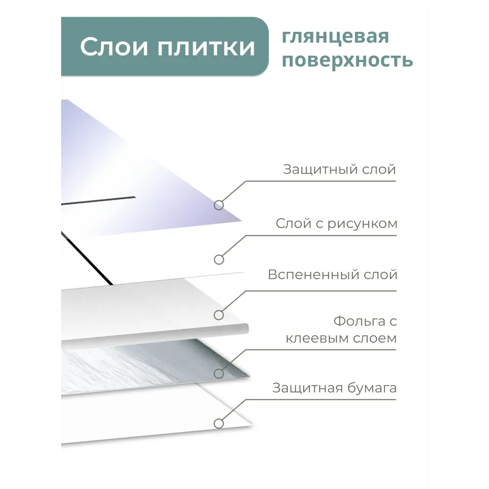 Фото 6 Панель ПВХ Центурион Плитка крупная белый 300x300x2мм 0.09 м² Фото 6 Панель ПВХ Центурион Плитка крупная белый 300x300x2мм 0.09 м²