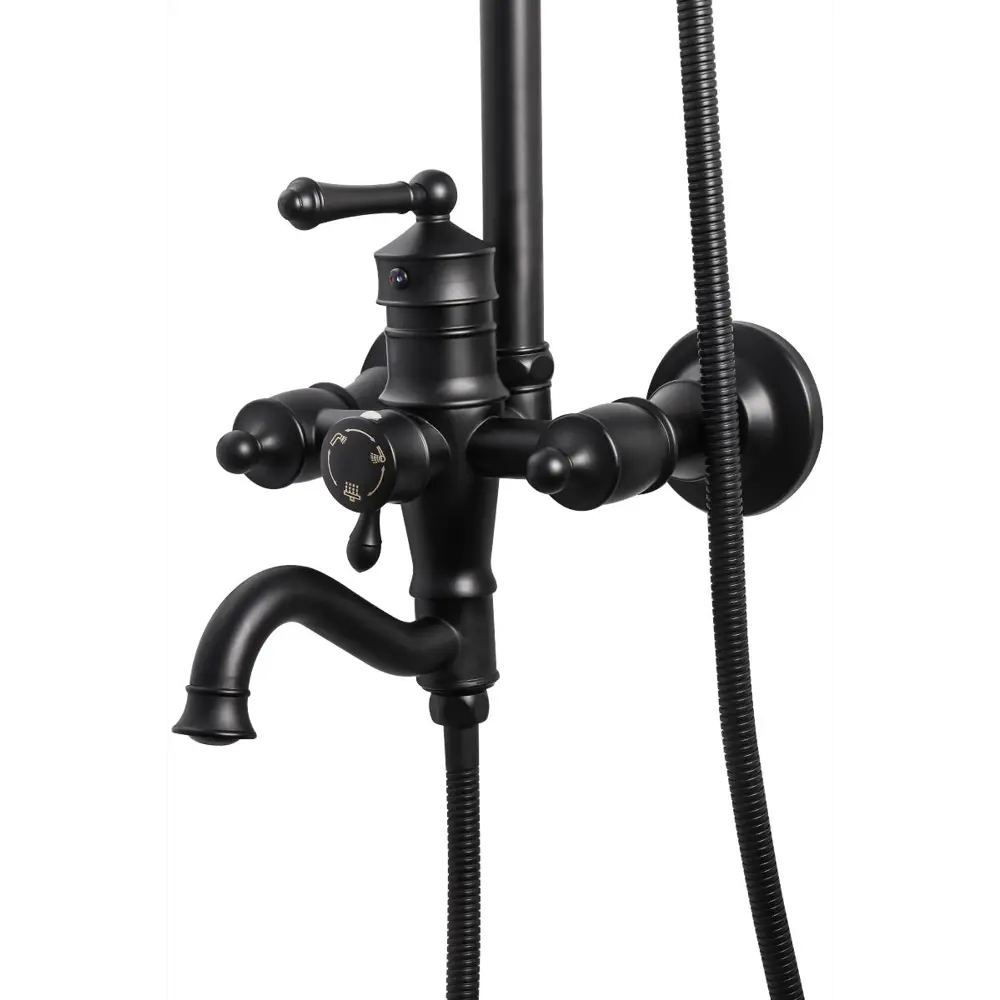 Фото 3 Душевая система хром Maxonor MN2476-7, черный
