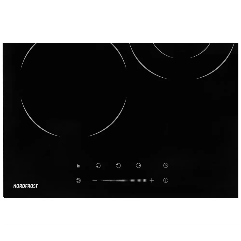 Фото 4 Электрическая варочная панель Nordfrost 619626 EM 4539 B 45 см 3 конфорки цвет черный
