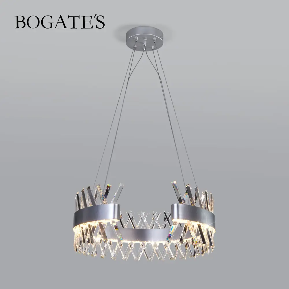 Фото Люстра светодиодная Bogate's Parete 432/1 Strotskis цвет серый Фото Люстра светодиодная Bogate's Parete 432/1 Strotskis цвет серый