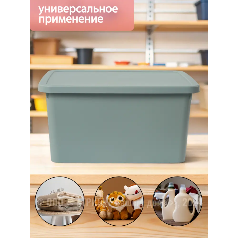 Фото 3 Контейнер для хранения HOBBY LIFE STORUM зелёная 20л 42.3x31.1x20.7см с крышкой Фото 3 Контейнер для хранения HOBBY LIFE STORUM зелёная 20л 42.3x31.1x20.7см с крышкой