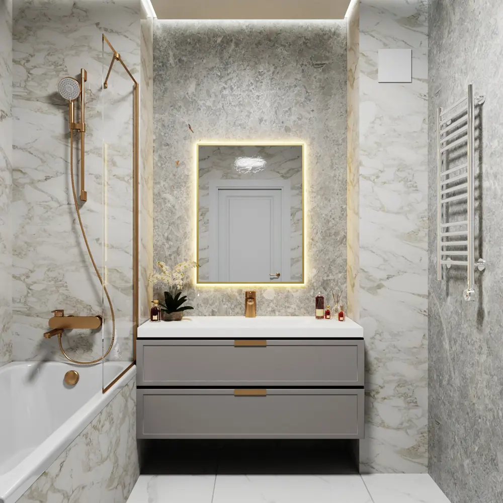 Фото 2 Зеркало со встроенной подсветкой One mirror 8060зст 60x80 см