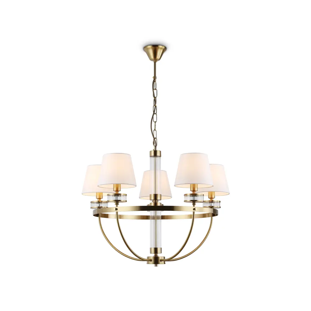 Фото 2 Люстра подвесная Ambrella Light High Ambr_lh71251 5 ламп 20 м² цвет белый/латунь Фото 2 Люстра подвесная Ambrella Light High Ambr_lh71251 5 ламп 20 м² цвет белый/латунь