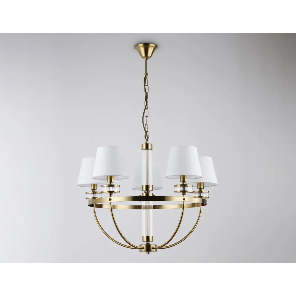 Фото 4 Люстра подвесная Ambrella Light High Ambr_lh71251 5 ламп 20 м² цвет белый/латунь Фото 4 Люстра подвесная Ambrella Light High Ambr_lh71251 5 ламп 20 м² цвет белый/латунь
