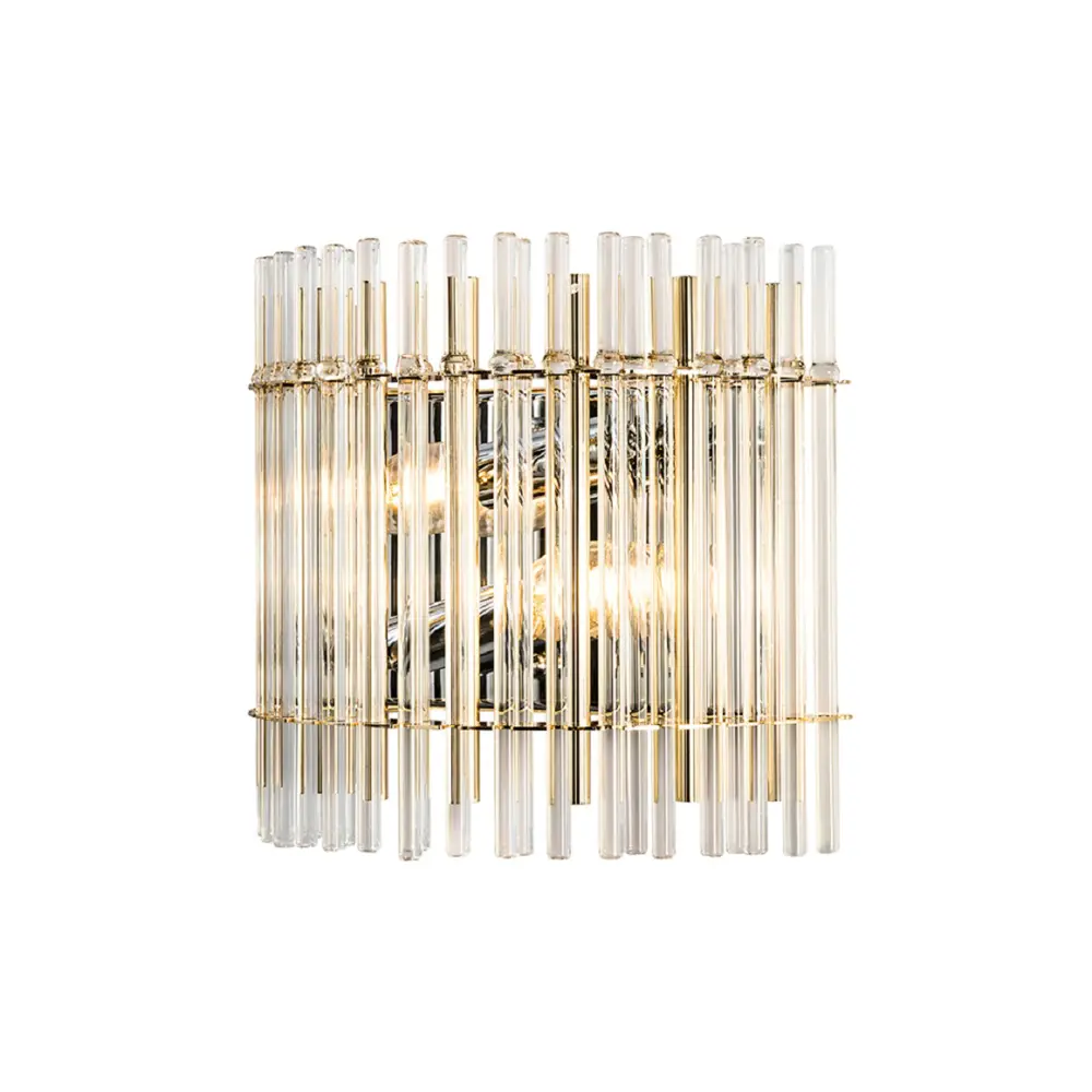 Фото 2 Настенный светильник Crystal Lux Aurelio ap2 gold+chrome-transparent цвет хром/золото/прозрачный Фото 2 Настенный светильник Crystal Lux Aurelio ap2 gold+chrome-transparent цвет хром/золото/прозрачный