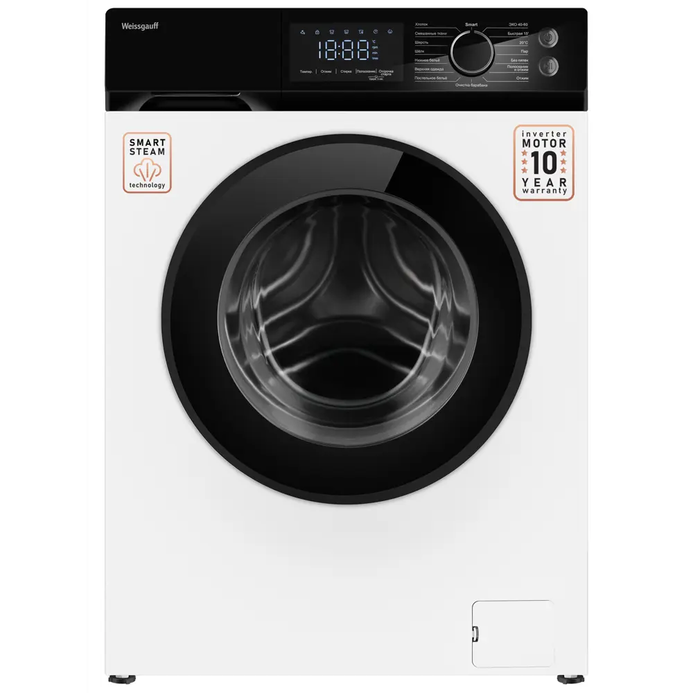 Фото Стиральная машина Weissgauff Wm 45127 inverter steam touch 60x84x45 см 7 кг цвет белый Фото Стиральная машина Weissgauff Wm 45127 inverter steam touch 60x84x45 см 7 кг цвет белый
