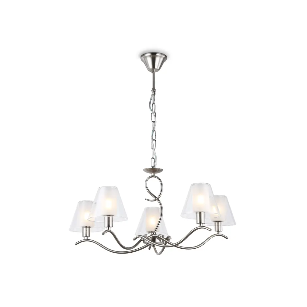 Фото 2 Люстра подвесная Ambrella light High light Lh57081 5 ламп 20 м² цвет белый матовый, никель Фото 2 Люстра подвесная Ambrella light High light Lh57081 5 ламп 20 м² цвет белый матовый, никель