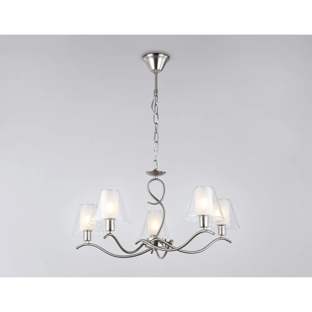 Фото 3 Люстра подвесная Ambrella light High light Lh57081 5 ламп 20 м² цвет белый матовый, никель Фото 3 Люстра подвесная Ambrella light High light Lh57081 5 ламп 20 м² цвет белый матовый, никель