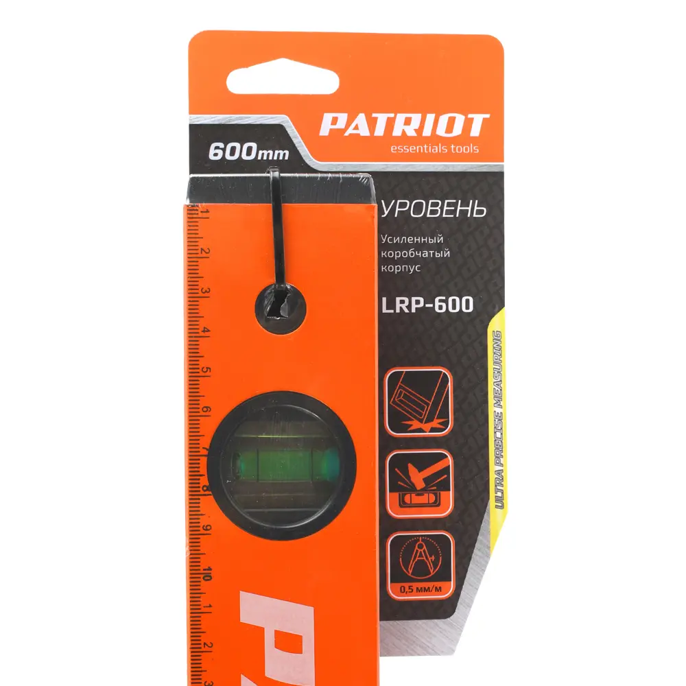 Фото 5 Уровень пузырьковый Patriot LRP-600 3 глазка 600 мм Фото 5 Уровень пузырьковый Patriot LRP-600 3 глазка 600 мм