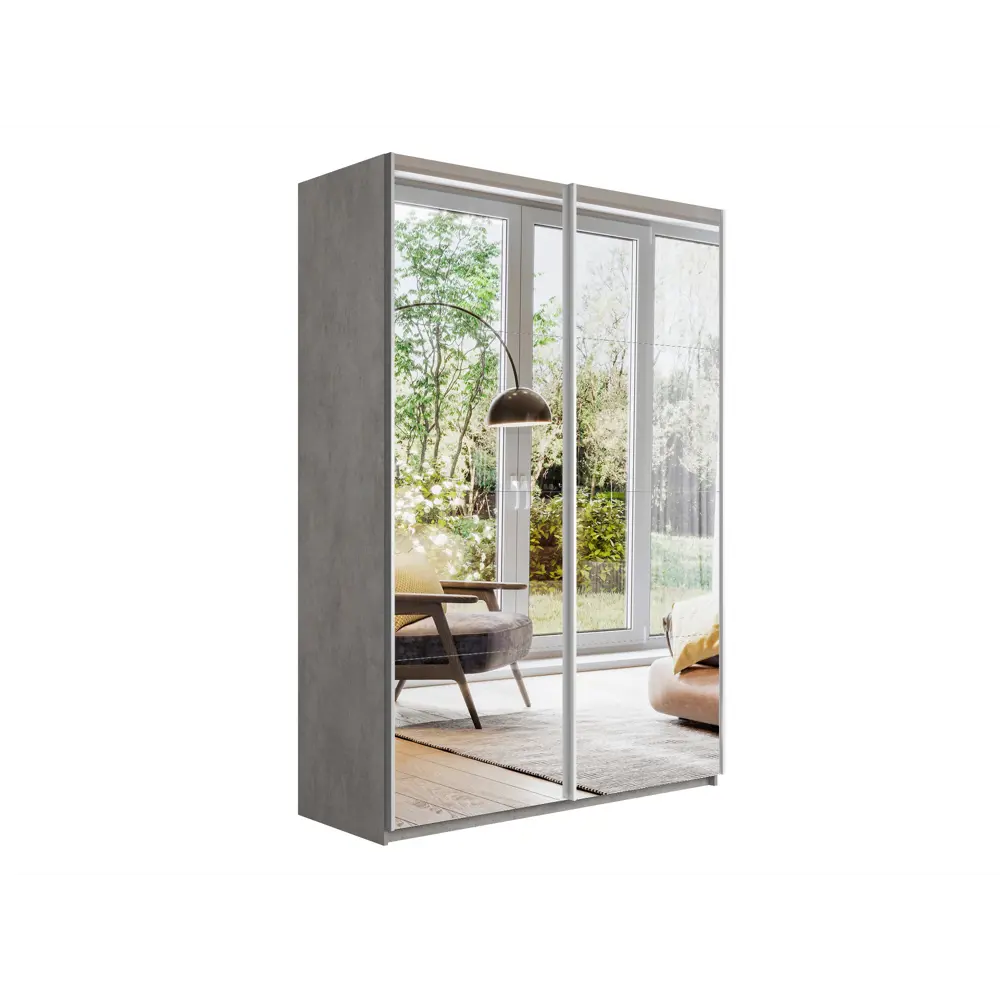 Фото 3 Шкаф-купе Мебельная компания е1 500414 230x140x57 см 8 полок ЛДСП цвет бетон Фото 3 Шкаф-купе Мебельная компания е1 500414 230x140x57 см 8 полок ЛДСП цвет бетон