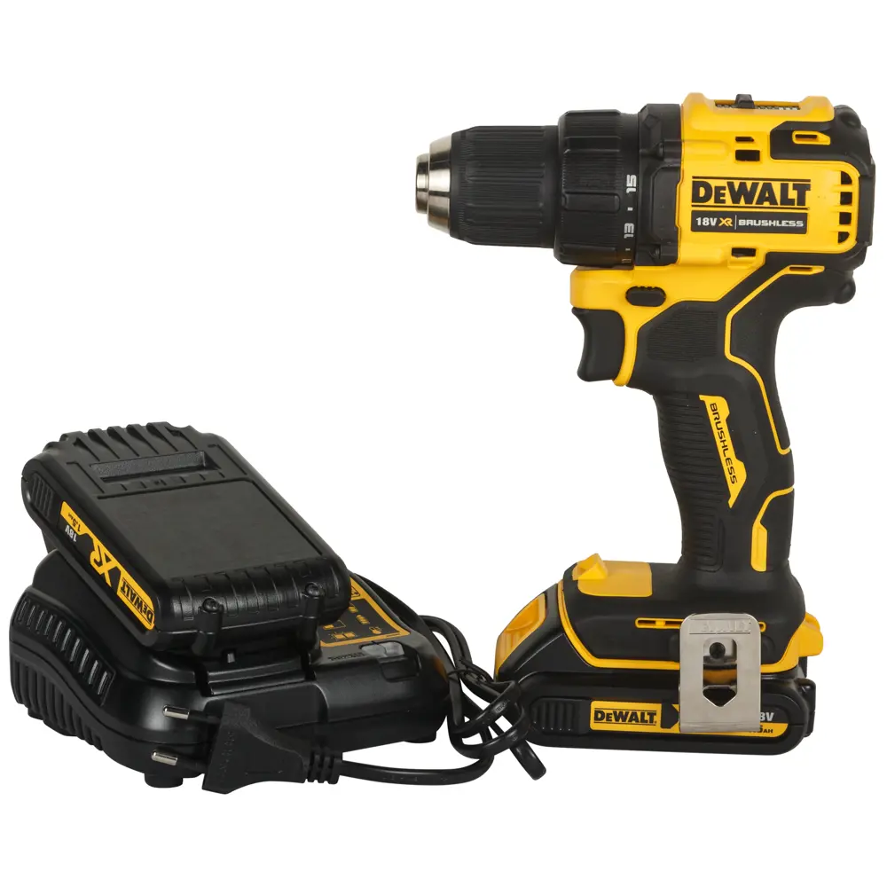 Фото 9 Дрель-шуруповерт аккумуляторная бесщёточная Dewalt DCD708S2T-QW, 18 В Li-Ion 2x1.5 Ач Фото 9 Дрель-шуруповерт аккумуляторная бесщёточная Dewalt DCD708S2T-QW, 18 В Li-Ion 2x1.5 Ач
