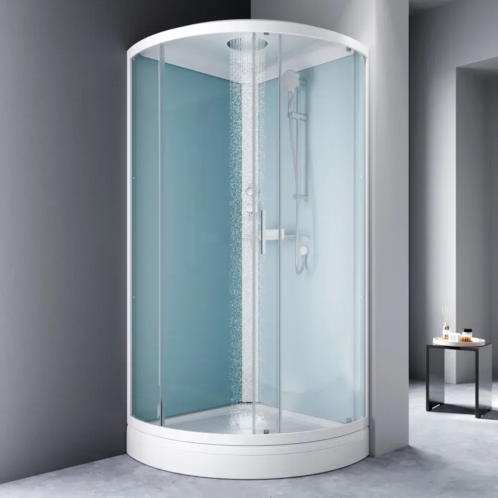 Фото 9 Душевая кабина Am.pm X-Joy W88C-401-090WT 90x90 см, с крышей, смеситель, полочка, низкий поддон Фото 9 Душевая кабина Am.pm X-Joy W88C-401-090WT 90x90 см, с крышей, смеситель, полочка, низкий поддон