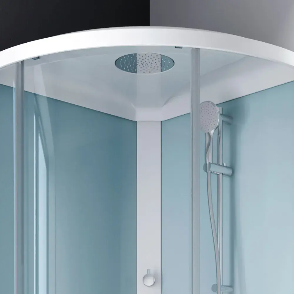 Фото 7 Душевая кабина Am.pm X-Joy W88C-401-090WT 90x90 см, с крышей, смеситель, полочка, низкий поддон Фото 7 Душевая кабина Am.pm X-Joy W88C-401-090WT 90x90 см, с крышей, смеситель, полочка, низкий поддон