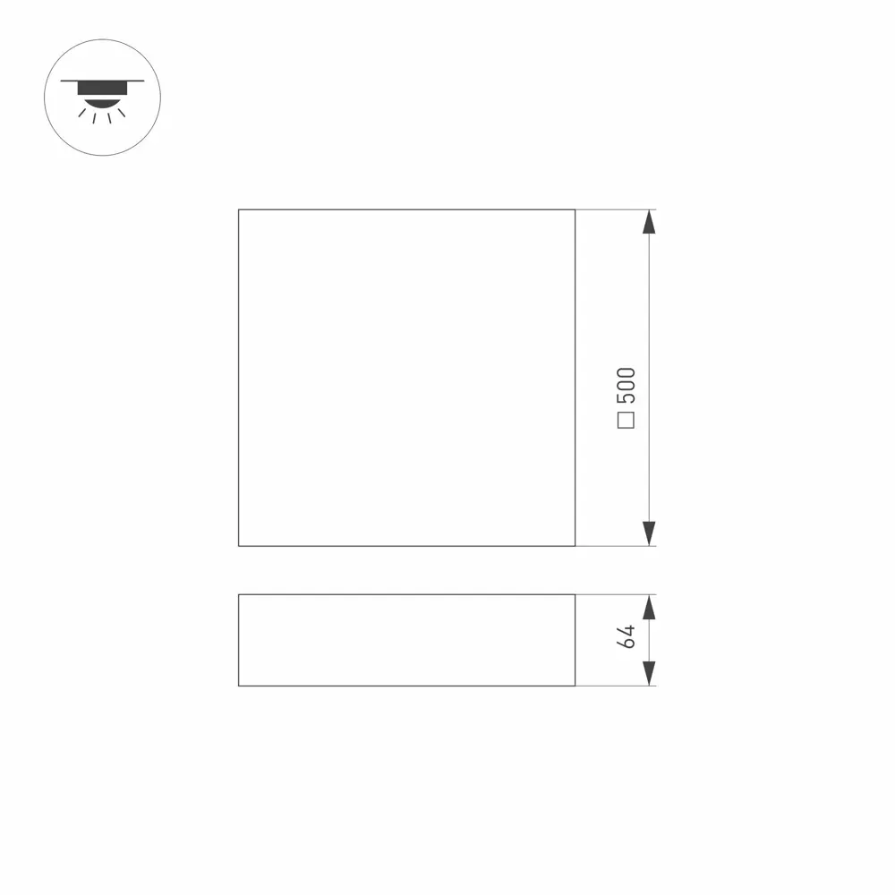 Фото 6 Светильник настенно-потолочный светодиодный Arlight Quadro 15 м² нейтральный белый свет цвет белый Фото 6 Светильник настенно-потолочный светодиодный Arlight Quadro 15 м² нейтральный белый свет цвет белый