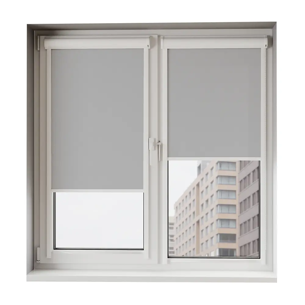 Фото Рулонная штора блэкаут Унистайл RKRBLSVS064165 64x165 см, цвет светло-серый Фото Рулонная штора блэкаут Унистайл RKRBLSVS064165 64x165 см, цвет светло-серый