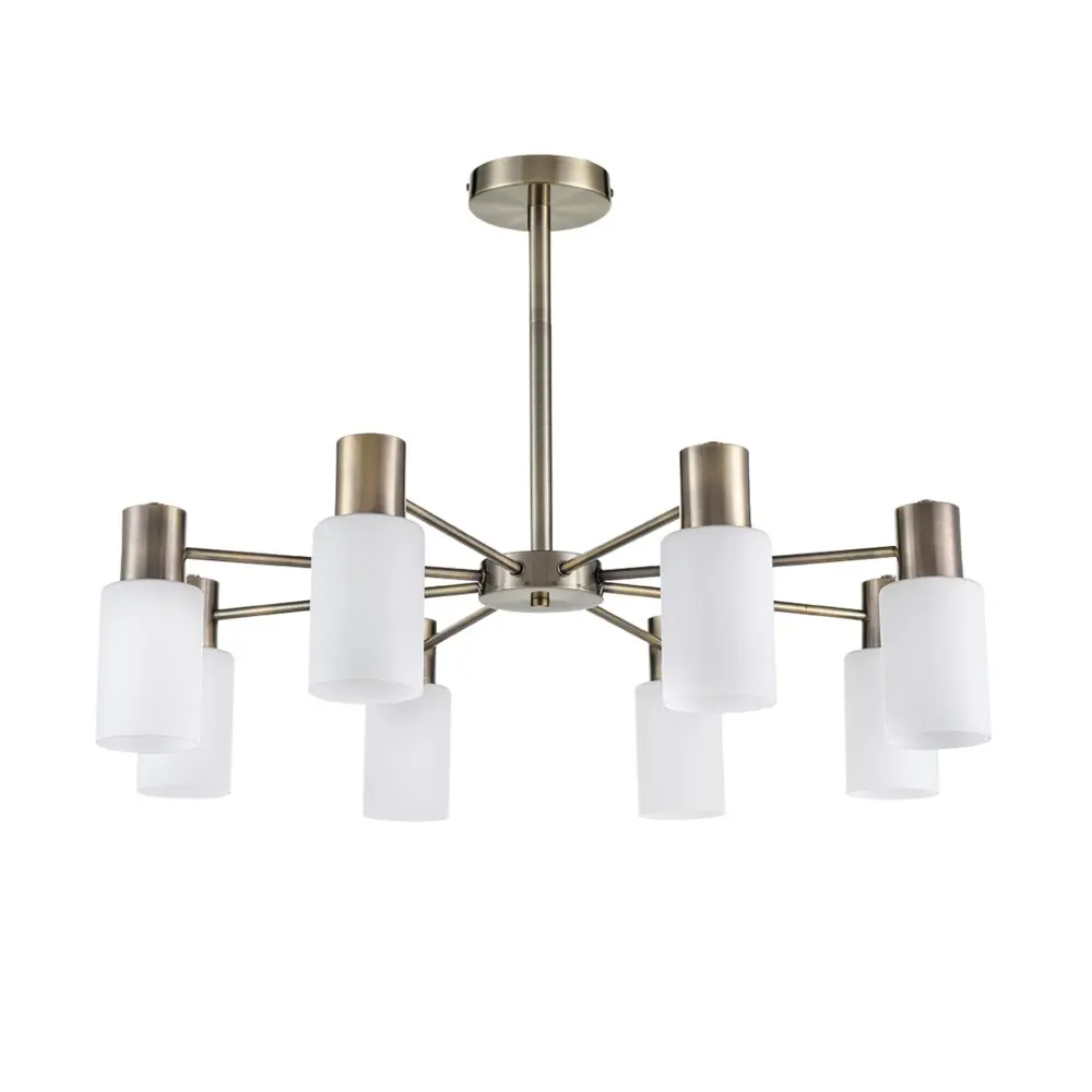 Фото Люстра на штанге Lumion Comfi 8100/8c 8 ламп 16 м² цвет коричневый Фото Люстра на штанге Lumion Comfi 8100/8c 8 ламп 16 м² цвет коричневый
