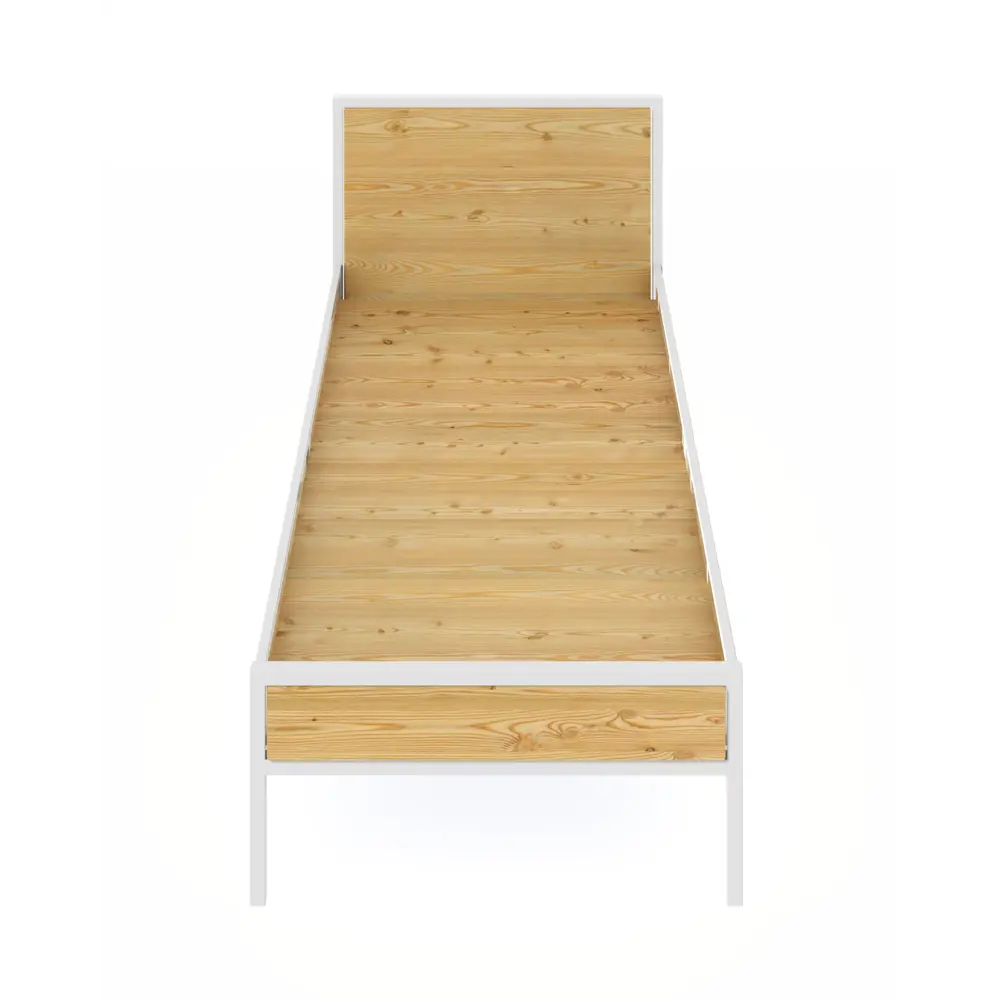 Фото 2 Кровать Solarius Komp100loft-lak-white-full 105 x 89 x 206 см сосна цвет бежевый