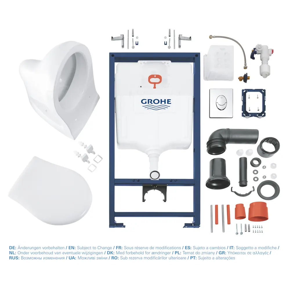 Фото 3 Комплект инсталляция GROHE 39192000 кнопка, подвесной унитаз с крышкой микролифт Фото 3 Комплект инсталляция GROHE 39192000 кнопка, подвесной унитаз с крышкой микролифт