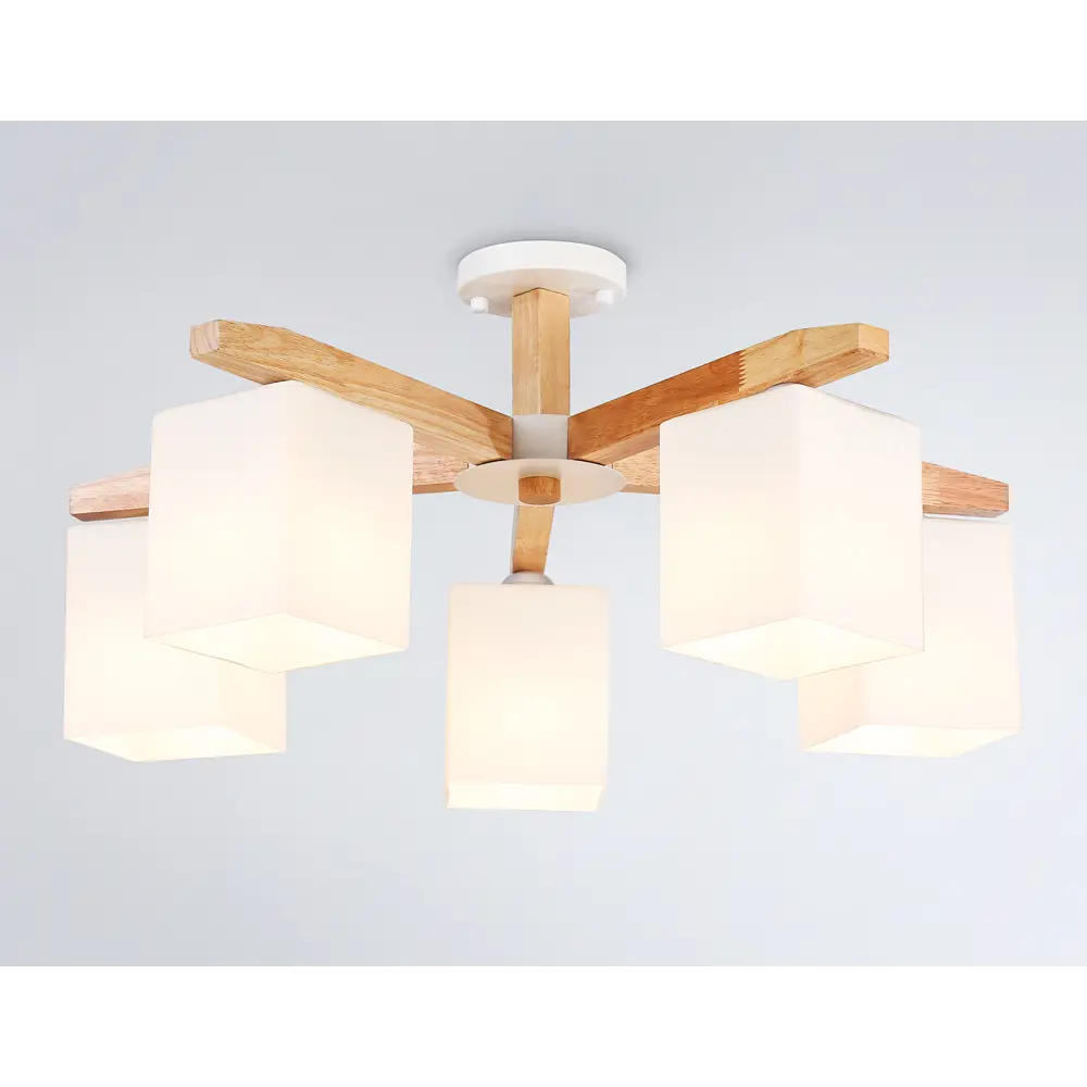 Фото 3 Люстра на штанге Ambrella Light Traditional Ambr_tr83118 5 ламп 7.86 м² цвет белый/светлое дерево Фото 3 Люстра на штанге Ambrella Light Traditional Ambr_tr83118 5 ламп 7.86 м² цвет белый/светлое дерево
