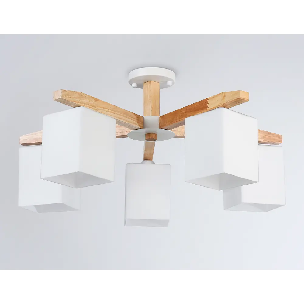 Фото 4 Люстра на штанге Ambrella Light Traditional Ambr_tr83118 5 ламп 7.86 м² цвет белый/светлое дерево Фото 4 Люстра на штанге Ambrella Light Traditional Ambr_tr83118 5 ламп 7.86 м² цвет белый/светлое дерево