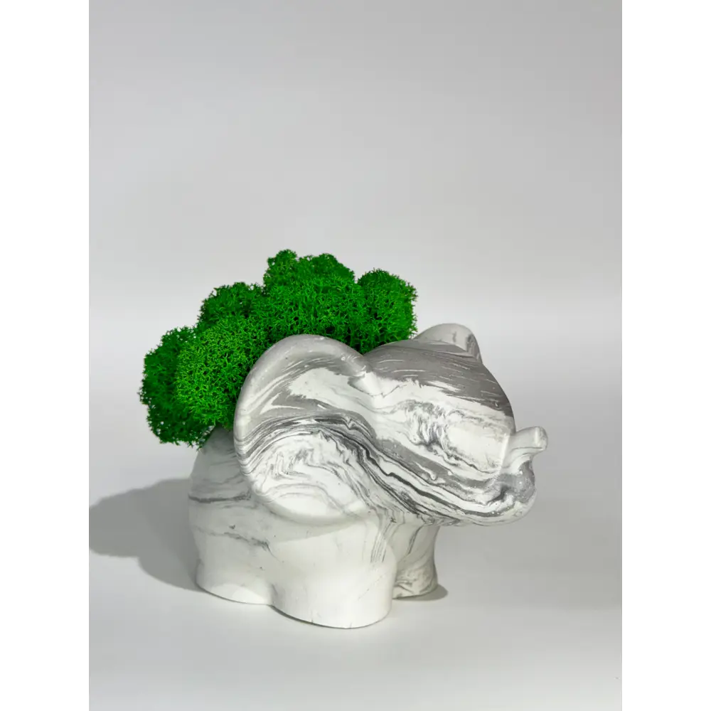 Фото Кашпо гипсовое Floral Слон мраморный Фото Кашпо гипсовое Floral Слон мраморный