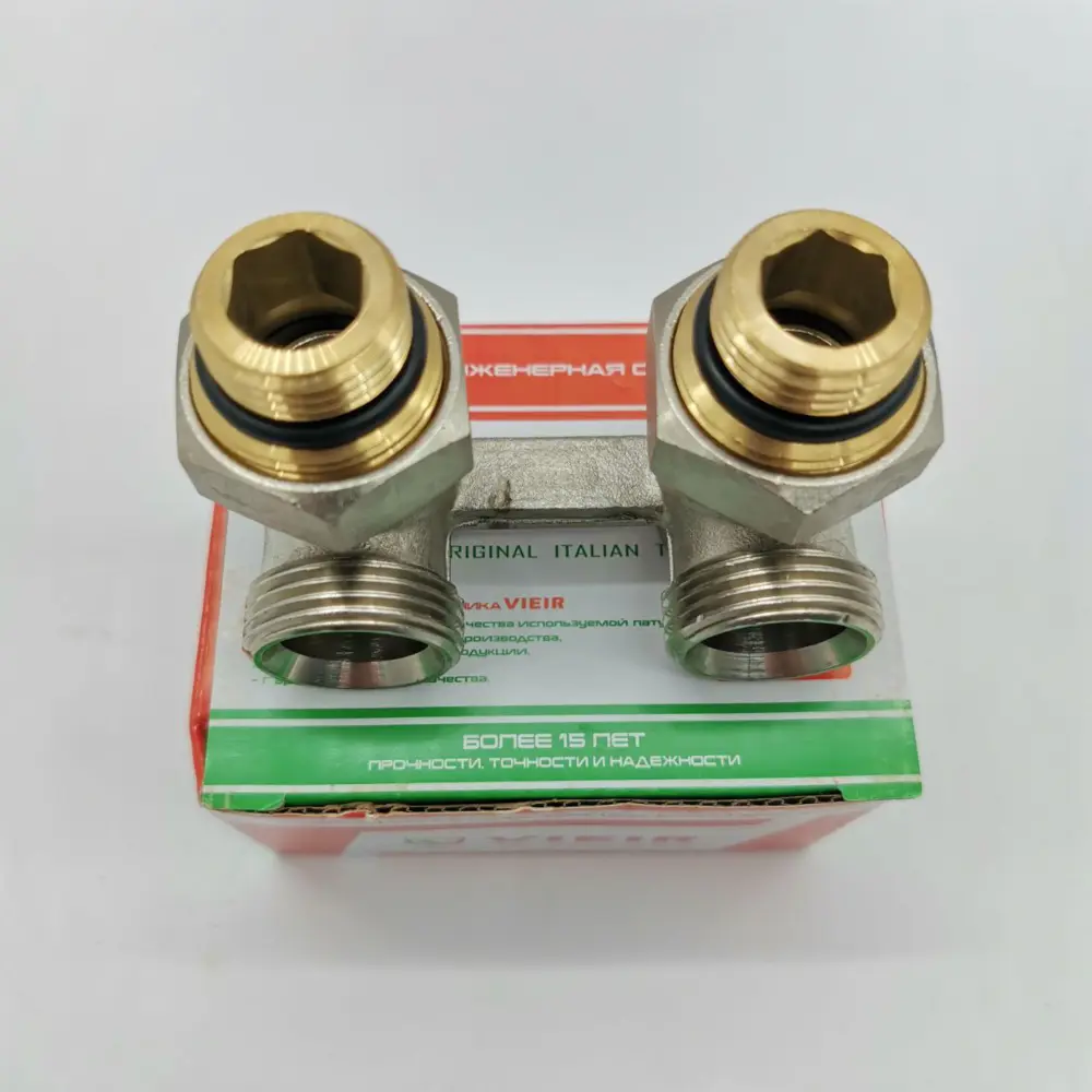 Фото 2 Узел нижнего подключения Н-образный угловой Vieir 1/2"x3/4" латунь VR309 Фото 2 Узел нижнего подключения Н-образный угловой Vieir 1/2"x3/4" латунь VR309