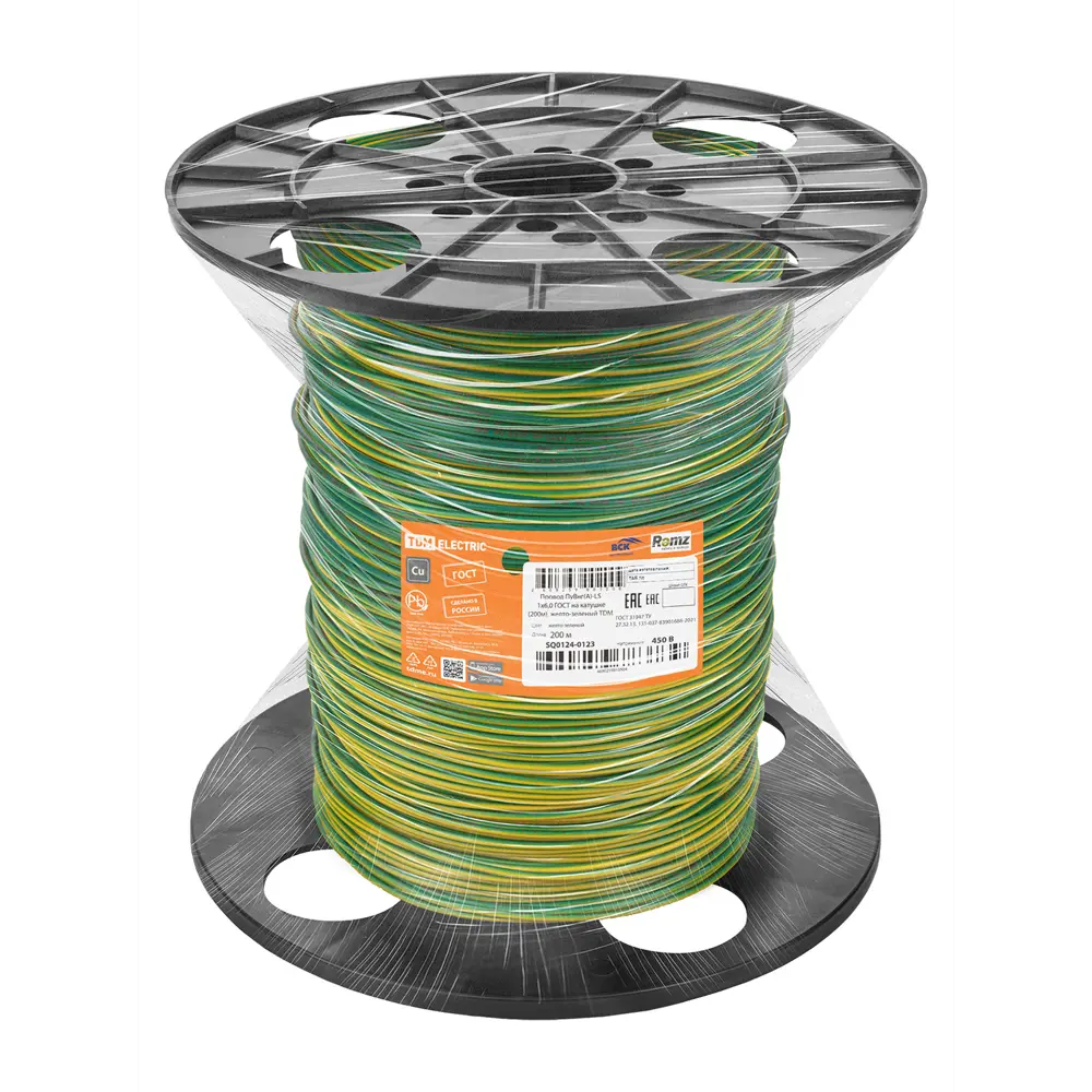 Фото 3 Провод Tdm electric ПуВнг(А)-LS 1x6 200 м цвет желто-зеленый ГОСТ Фото 3 Провод Tdm electric ПуВнг(А)-LS 1x6 200 м цвет желто-зеленый ГОСТ