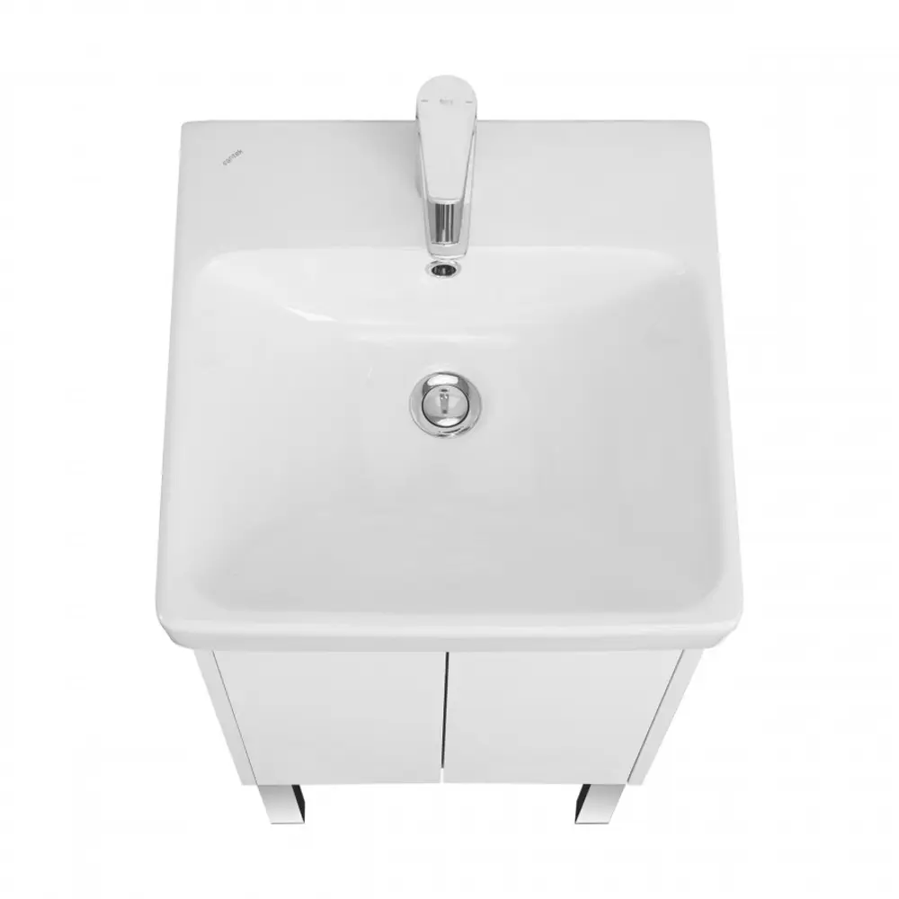 Фото 4 Тумба с раковиной для ванной AQUATON 1A2787K0SD010 Сканди Doors 45 белый матовый/белый глянец, раковина Адриана 45