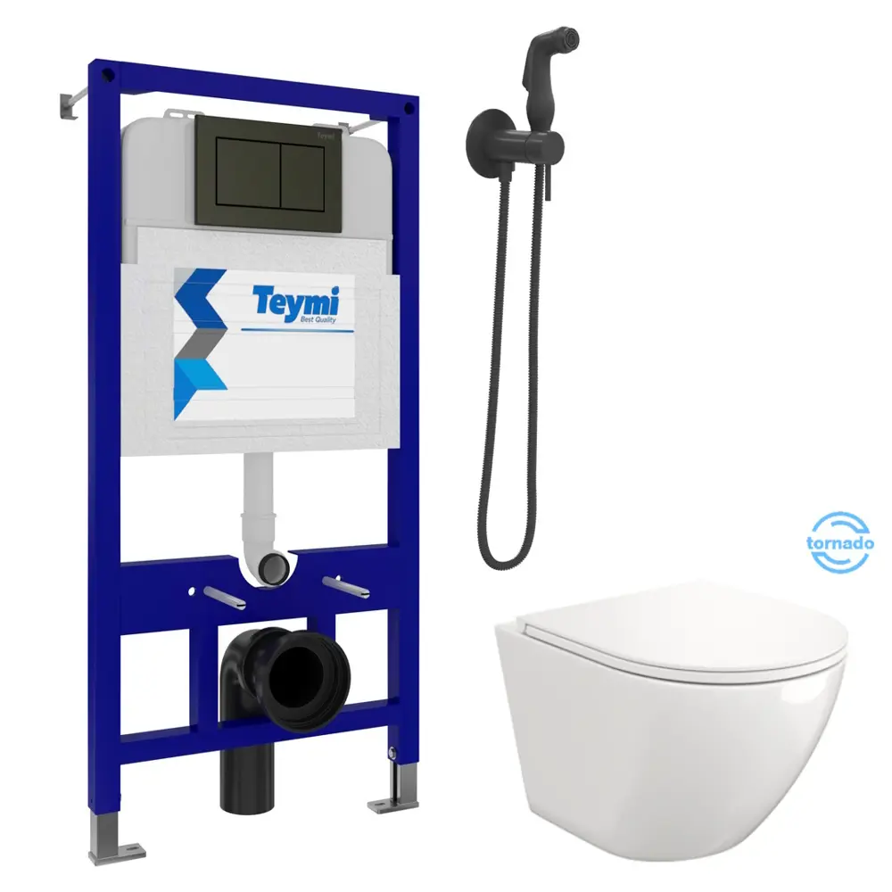 Фото 2 Комплект инсталляция с унитазом Teymi Lina f08093 цвет белый Фото 2 Комплект инсталляция с унитазом Teymi Lina f08093 цвет белый