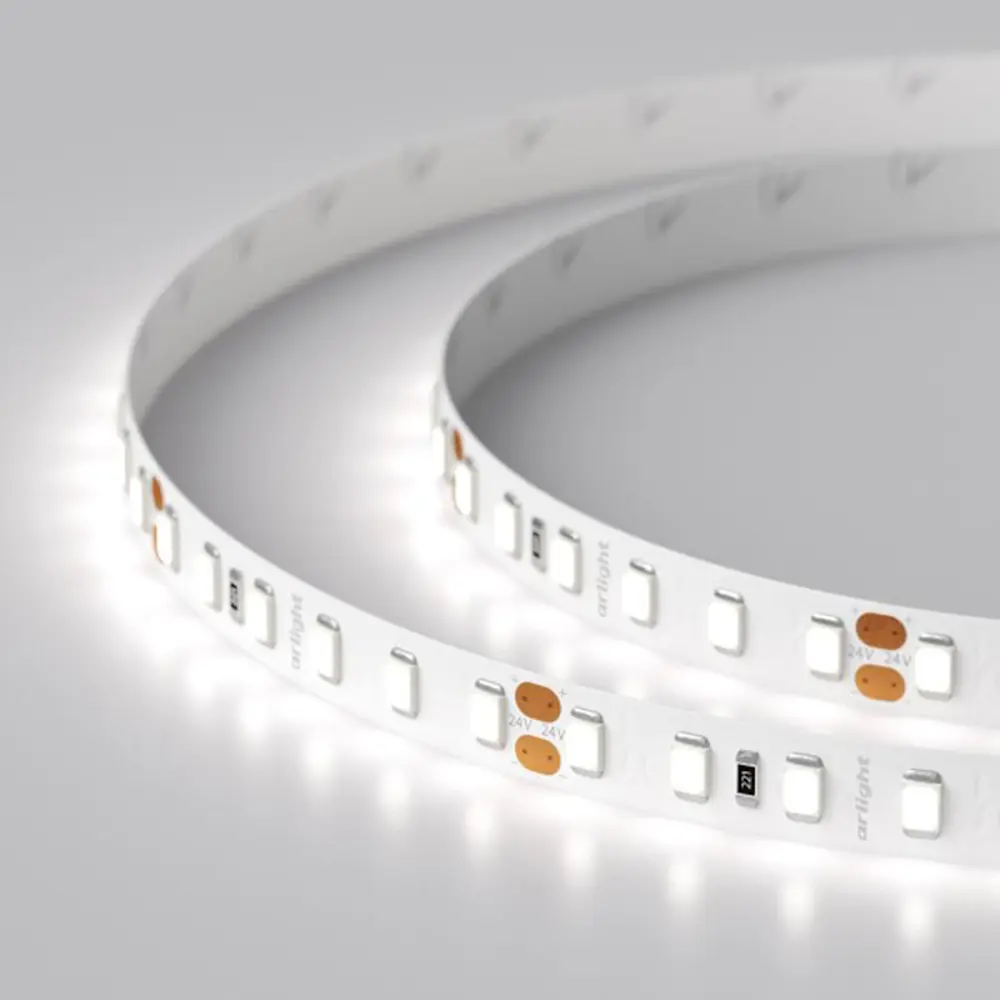 Фото 4 Светодиодная лента Arlight 015696 2 SMD 2835 120 диод/13.50 Вт/м 24 В IP20 5 м холодный белый свет Фото 4 Светодиодная лента Arlight 015696 2 SMD 2835 120 диод/13.50 Вт/м 24 В IP20 5 м холодный белый свет