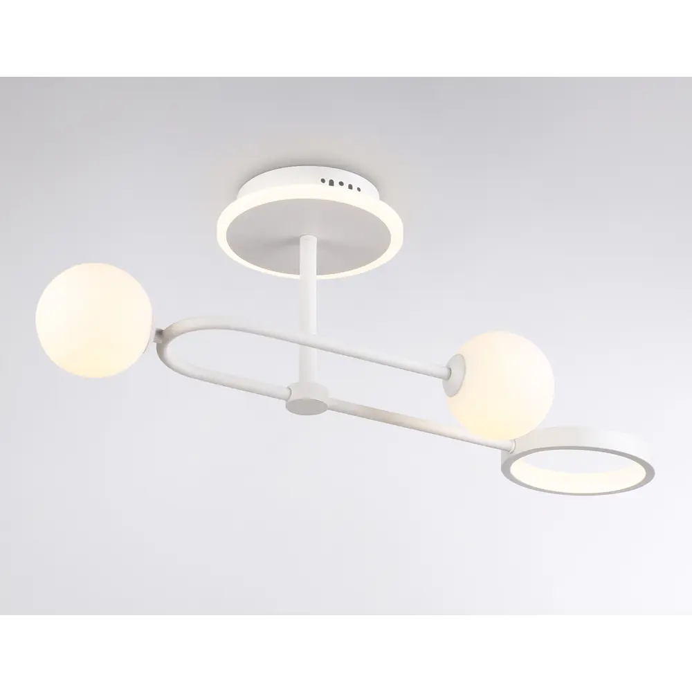 Фото 6 Люстра на штанге Ambrella light Fl66221 с пультом управления 3 лампы 18 м² цвет белый Фото 6 Люстра на штанге Ambrella light Fl66221 с пультом управления 3 лампы 18 м² цвет белый
