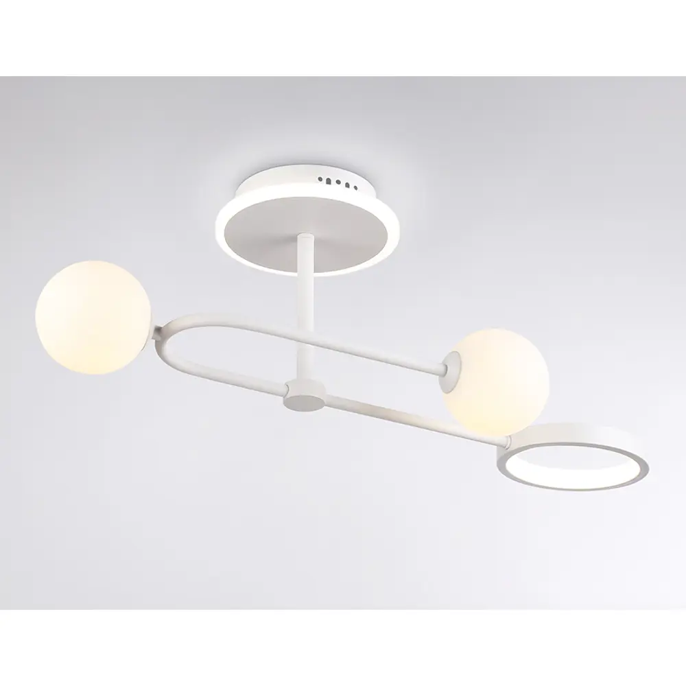 Фото 3 Люстра на штанге Ambrella light Fl66221 с пультом управления 3 лампы 18 м² цвет белый Фото 3 Люстра на штанге Ambrella light Fl66221 с пультом управления 3 лампы 18 м² цвет белый
