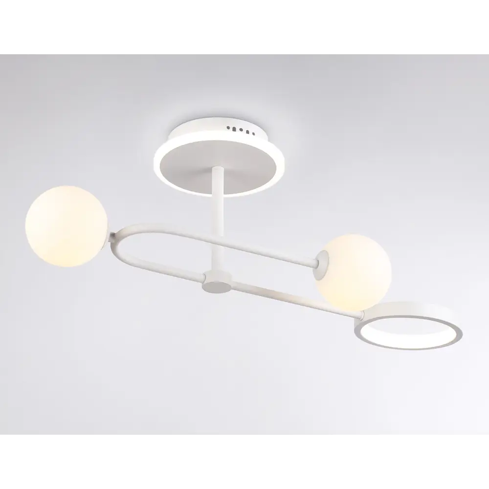 Фото 5 Люстра на штанге Ambrella light Fl66221 с пультом управления 3 лампы 18 м² цвет белый Фото 5 Люстра на штанге Ambrella light Fl66221 с пультом управления 3 лампы 18 м² цвет белый
