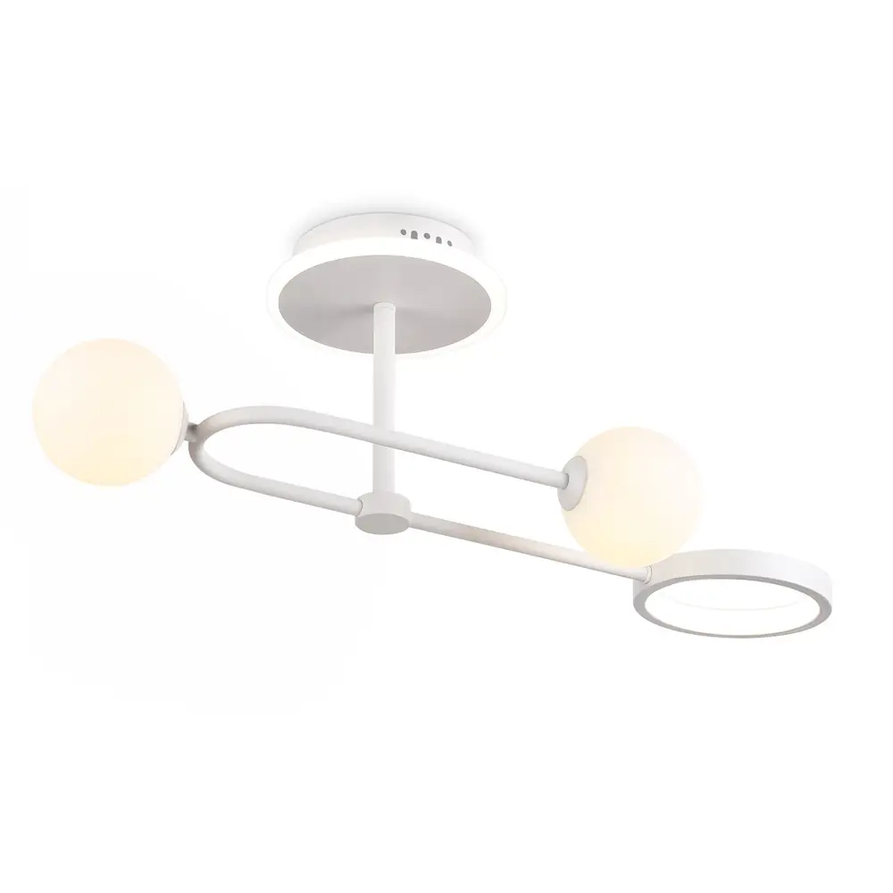 Фото 4 Люстра на штанге Ambrella light Fl66221 с пультом управления 3 лампы 18 м² цвет белый Фото 4 Люстра на штанге Ambrella light Fl66221 с пультом управления 3 лампы 18 м² цвет белый